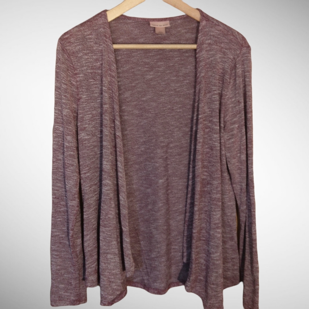 Cardigan heathered mauve size L